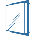icon drawing of a flat square mirror