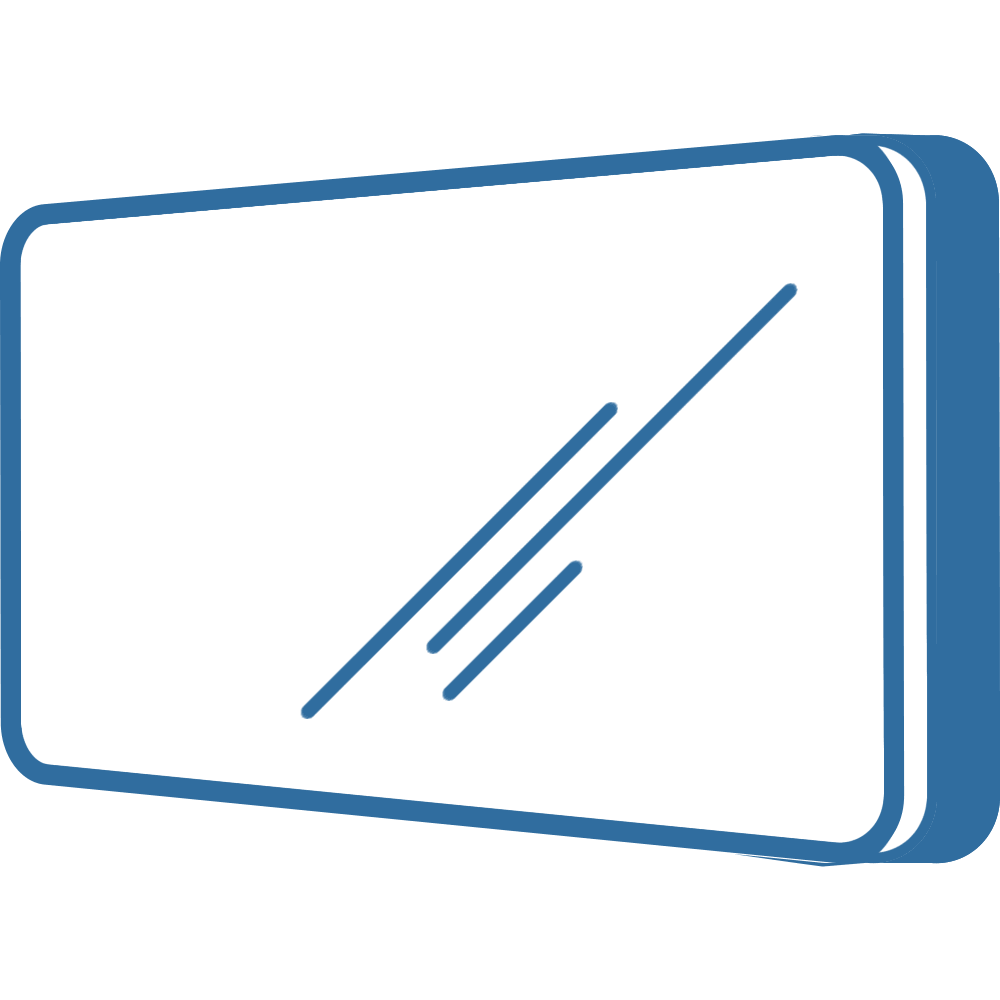 icon drawing of a mirror with a backer