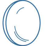 icon drawing of a spherical concave mirror