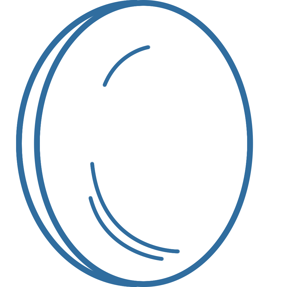 icon drawing of a spherical concave mirror