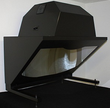 wide angle collimated display system on a table top
